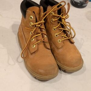 Timberland Kids Tan Lace-Up Boots